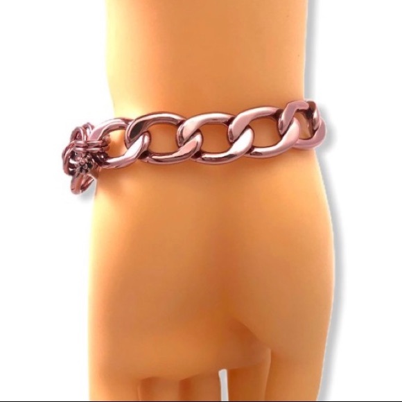 Y2K Juicy Couture PINK CHARM BRACELET NEW BARBIE BARBIECORE RARE HTF PUFF HEART - Picture 6 of 16